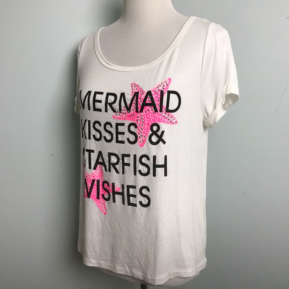 Bella Fantasia Mermaids & Starfish shirt Size M - Picture 2 of 7